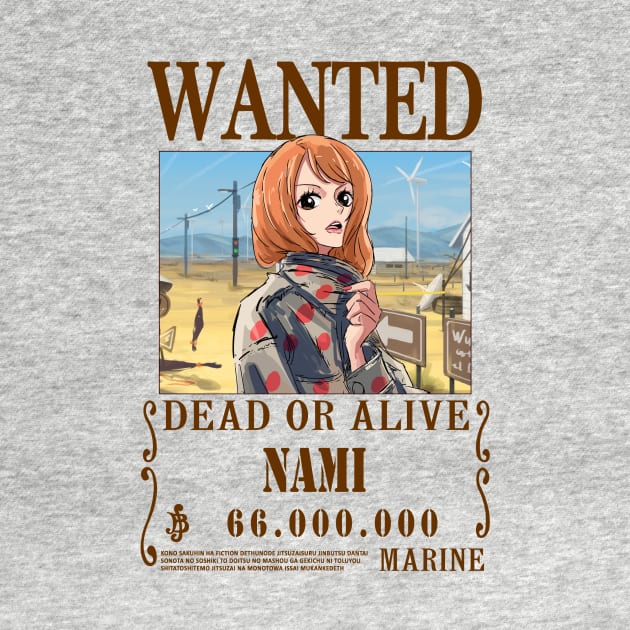 Nami One Piece Fashion Wanted by Teedream